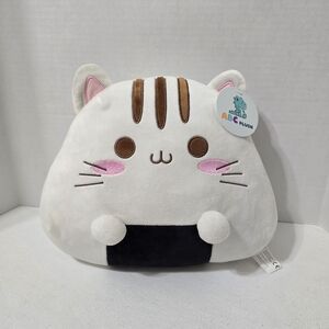 NWT ABC Plush Onigiri Rice Ball Cat Plush Stuffed Animal "RARE"